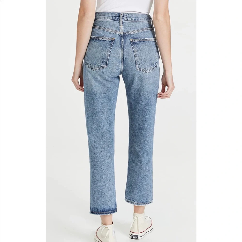 NWT Agolde Lana Crop Mid Rise Vintage Straight Jeans in Cornerstone Size 26 - Picture 4 of 8
